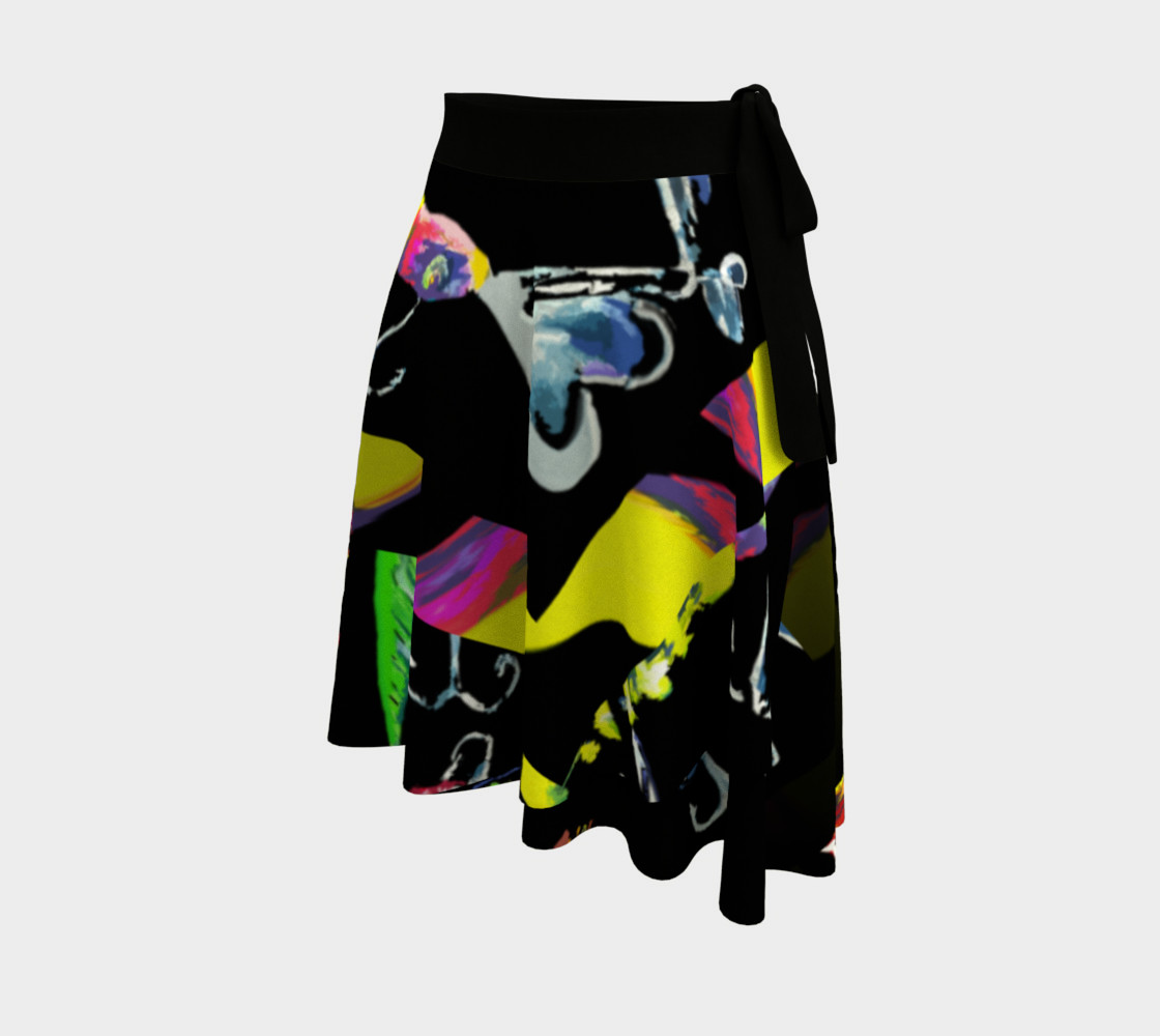 The New a-Lure-ing You 3-d Optical Print Wrap Skirt preview #2