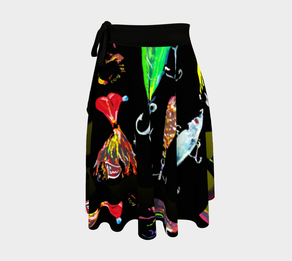 The New a-Lure-ing You 3-d Optical Print Wrap Skirt preview #1