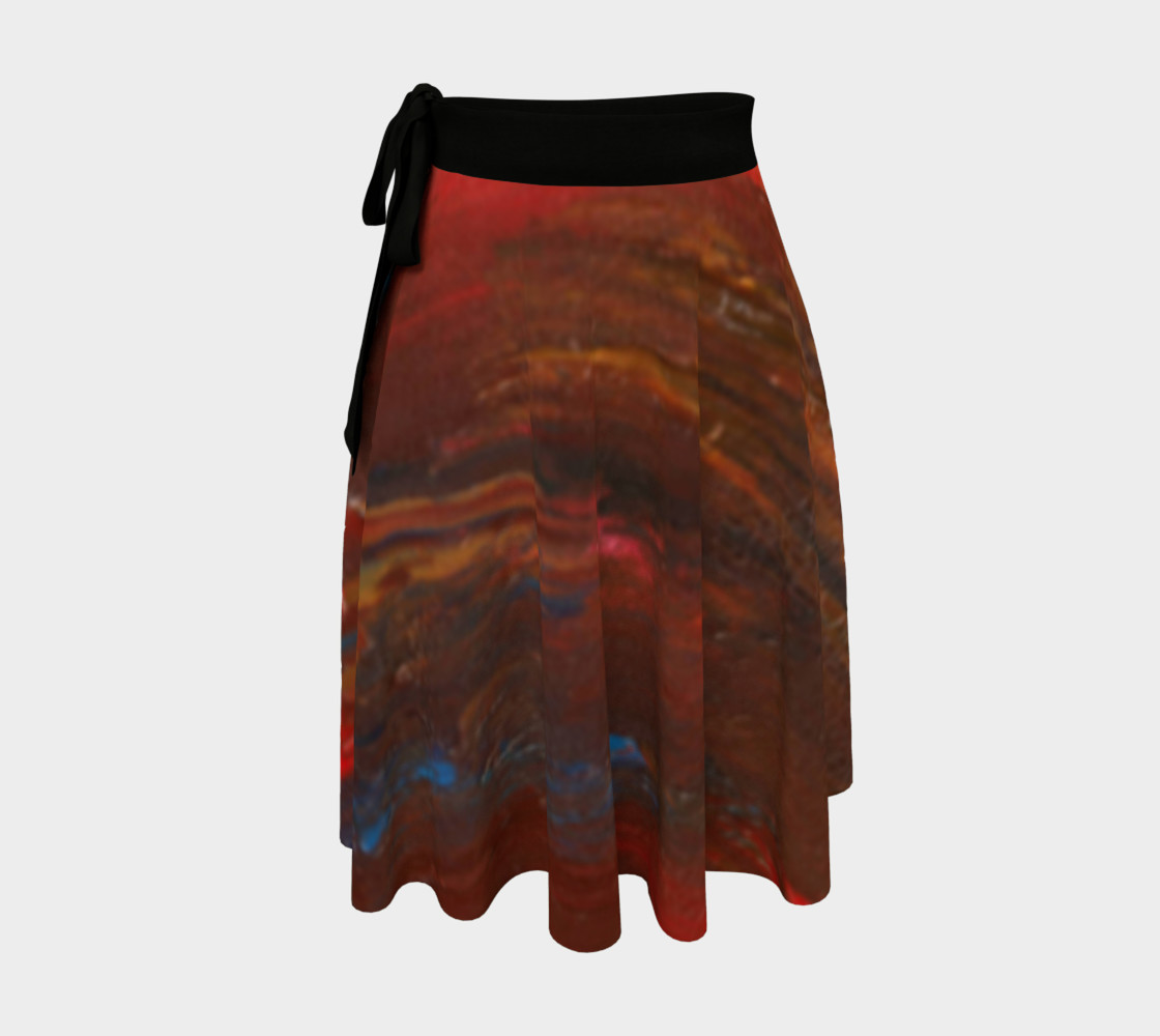 Crimson Ocean Wrap Skirt preview #1