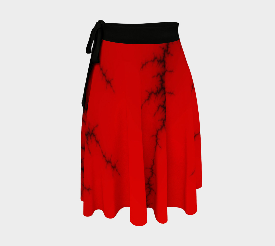 Red Lightning Wrap Skirt preview #1