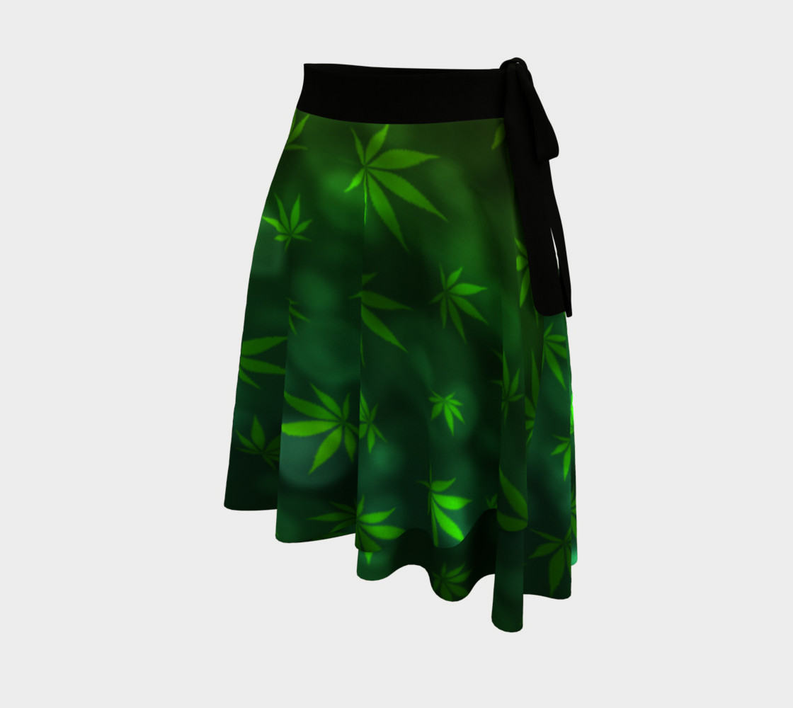 Shining Pot Leaves Hippie Skirt preview #2