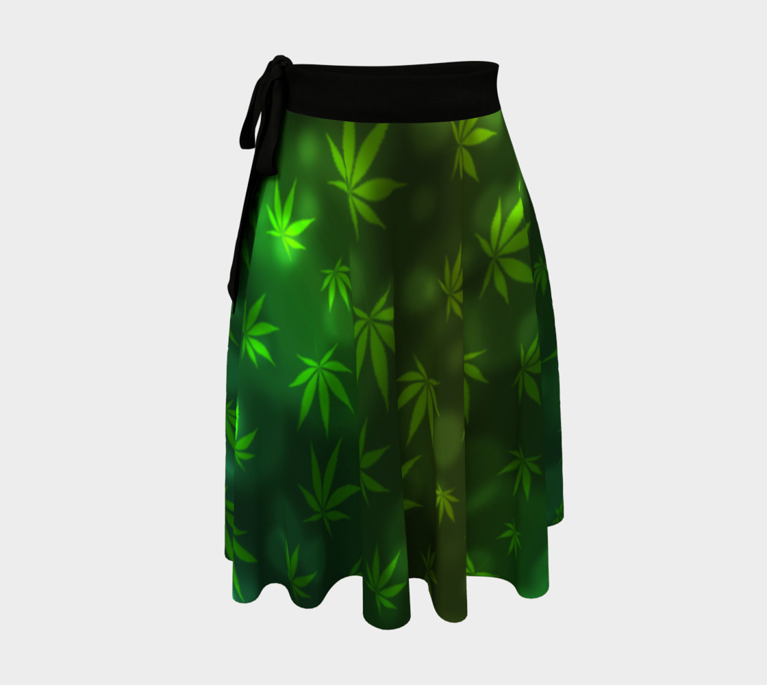 Shining Pot Leaves Hippie Skirt preview #1