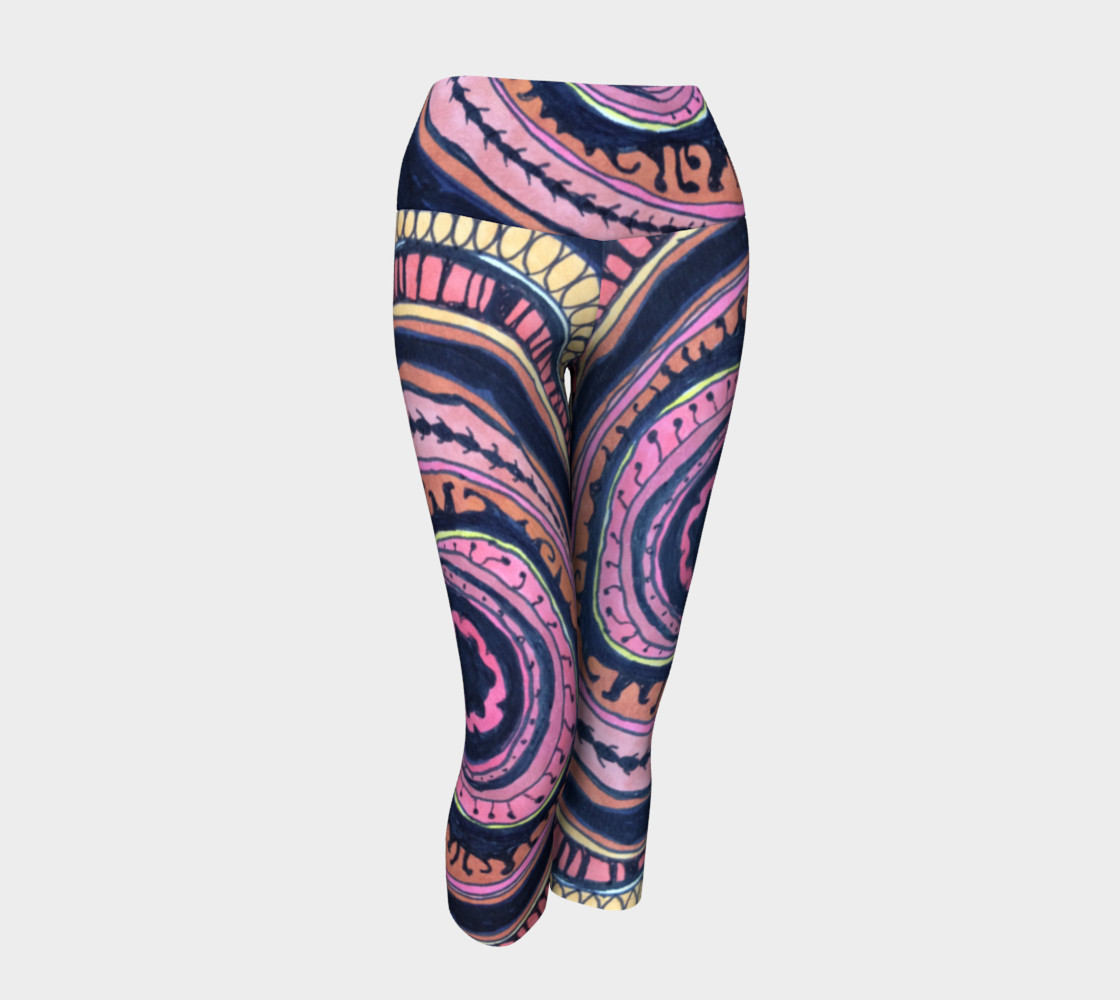 Pink Wave Yoga Capri preview #1