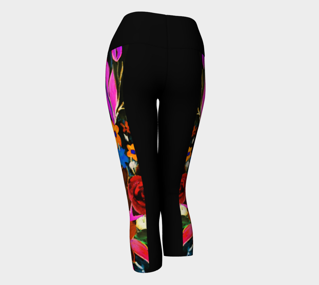 Bohemian Night Garden Yoga Capris preview #3
