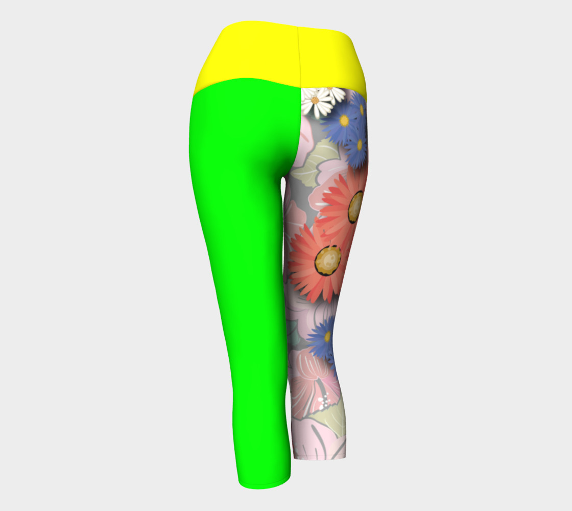 YC102-9 3D Daisy Yoga Capri preview #3