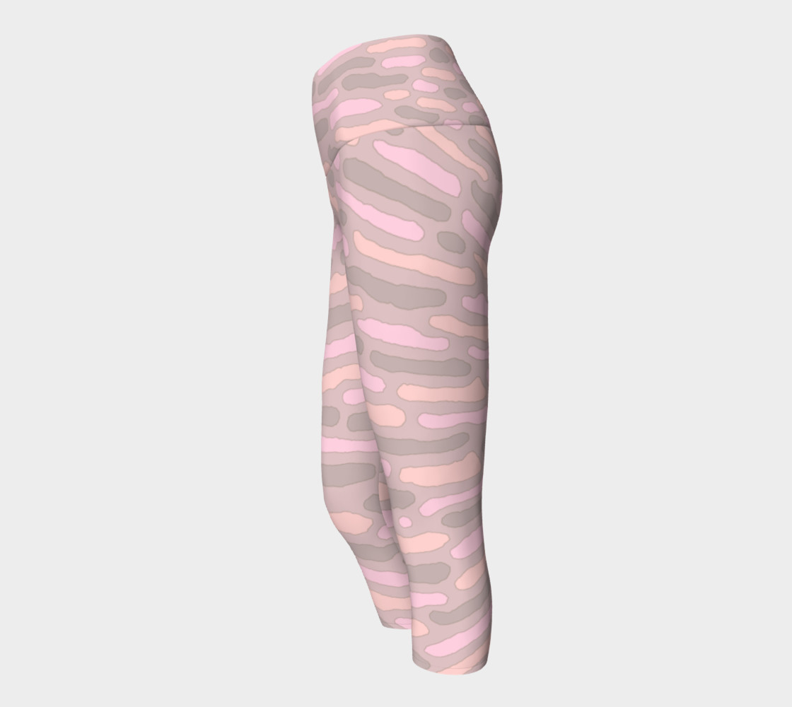 Organic Abstract Cappuccino Yoga Capris preview #2