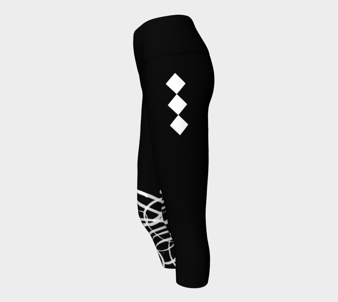 Black Scroll Yoga Sport Capri preview #2