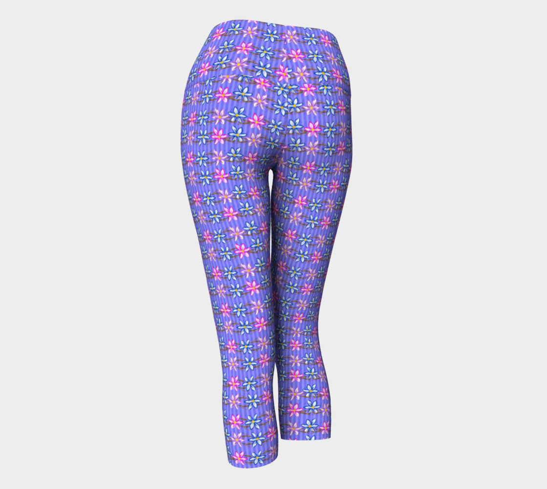 Violet Stripes with Flowers preview #3