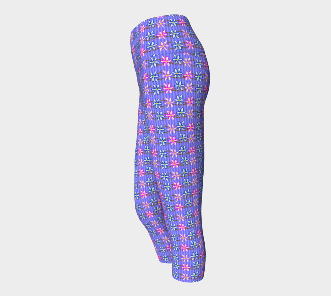 Violet Stripes with Flowers preview #2