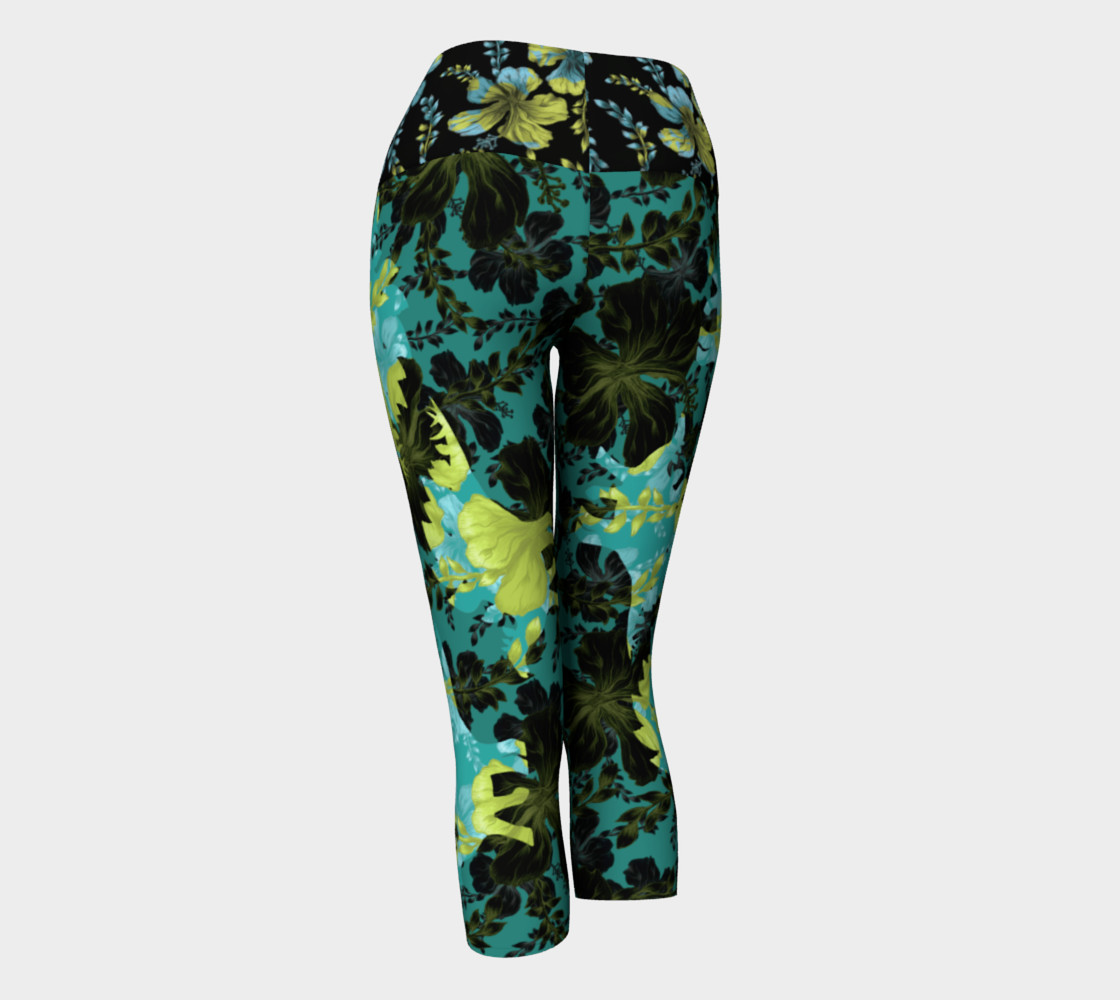 Jurassic Yoga Capri - Green Blue preview #3
