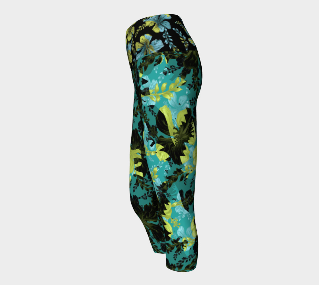 Jurassic Yoga Capri - Green Blue preview #2