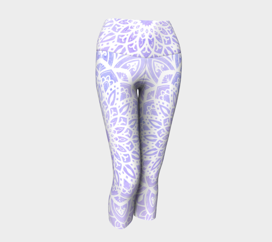 White Mandala on Pastel Purple preview #1