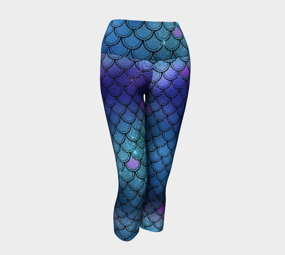 Mermaid Yoga Pants - Blue preview #1