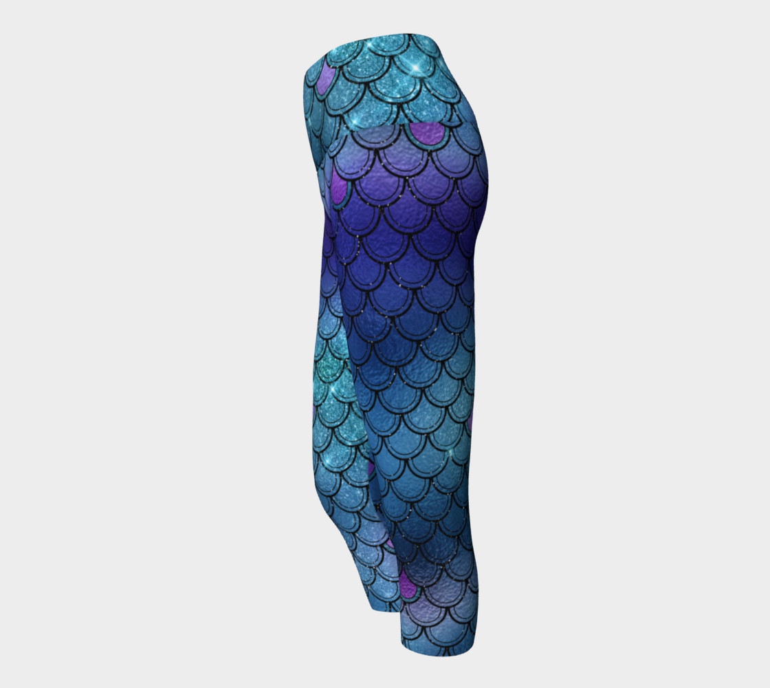 Mermaid Yoga Pants - Blue preview #2