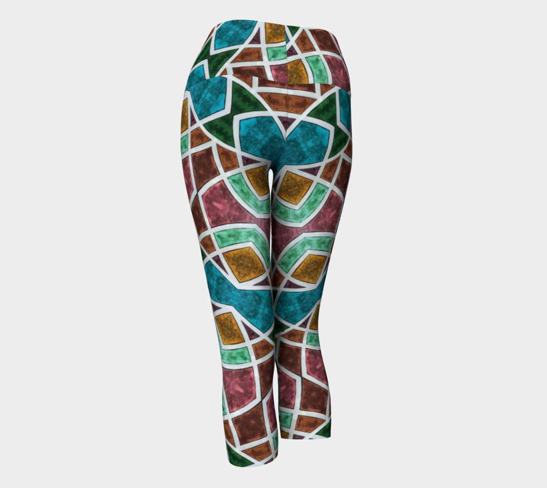 Geometric Marble Yoga Capris II preview #3