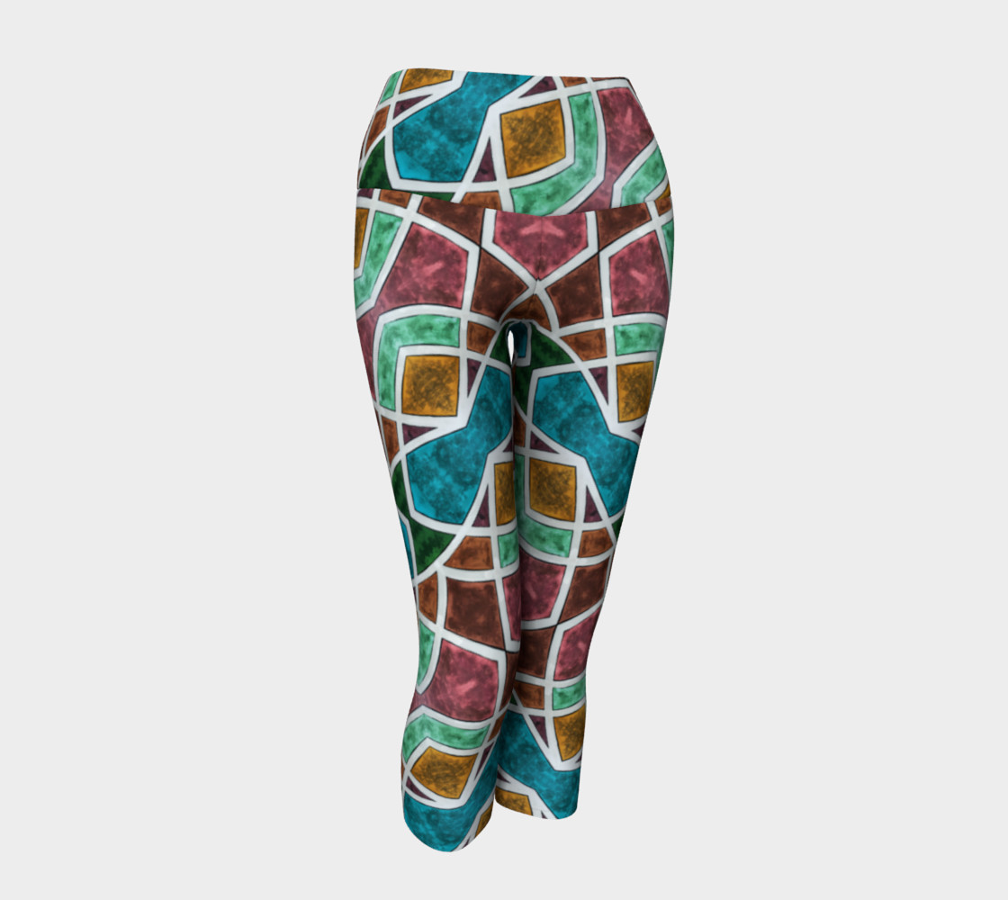 Geometric Marble Yoga Capris II preview #1