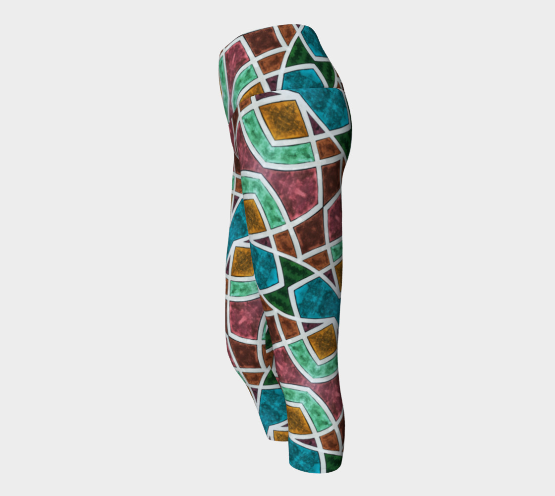 Geometric Marble Yoga Capris II preview #2