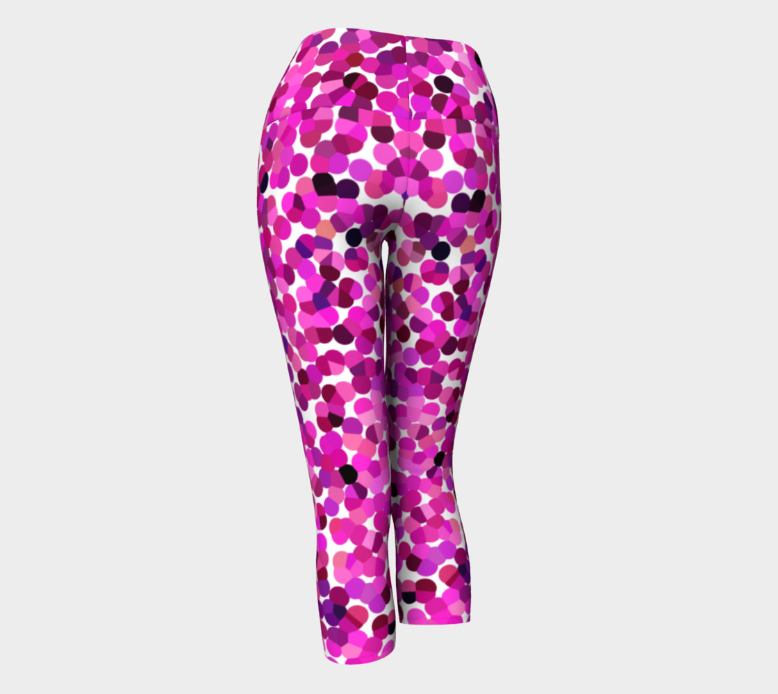 Pink Tone Haze Yoga Capris preview #3