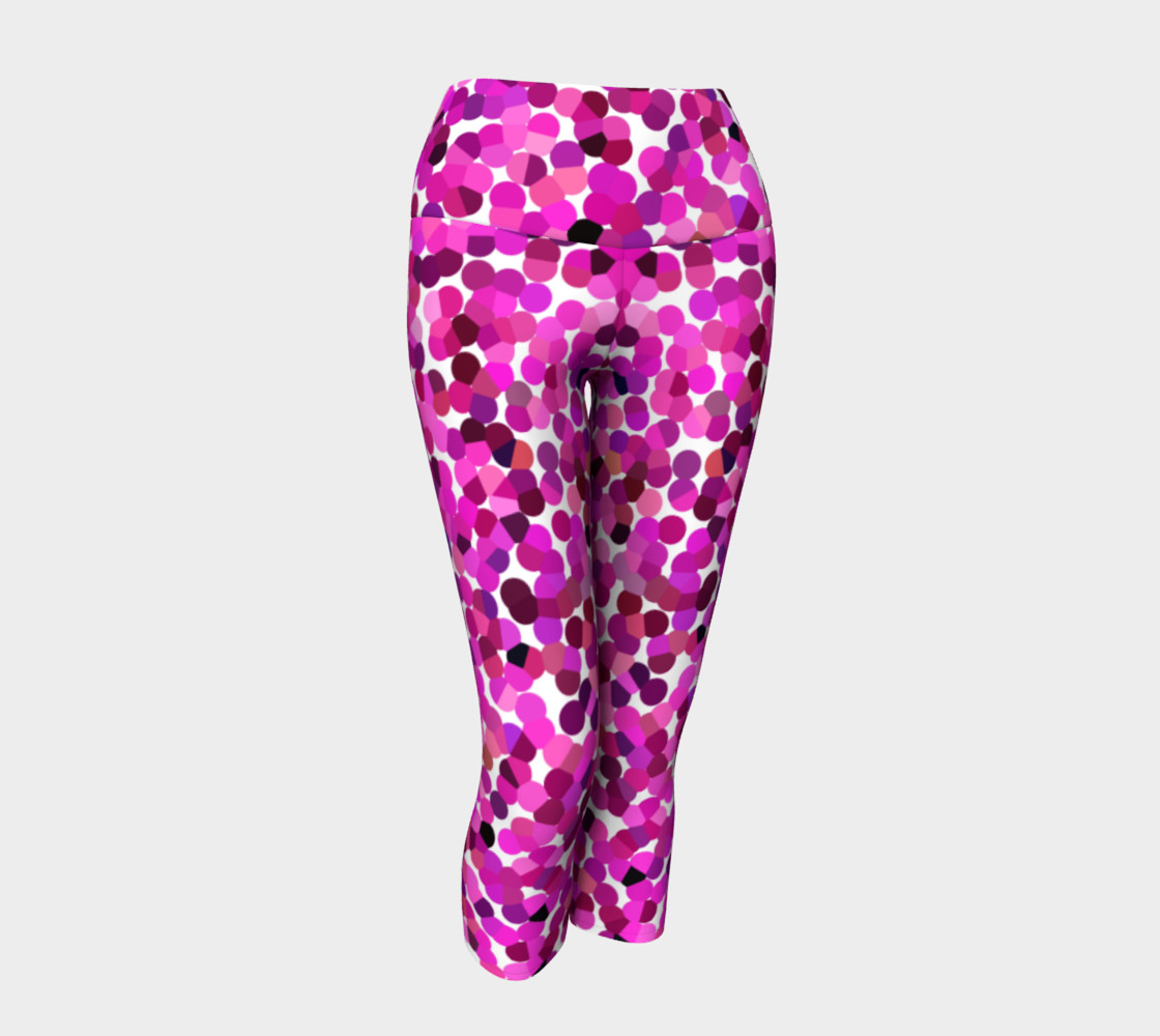 Pink Tone Haze Yoga Capris preview #1