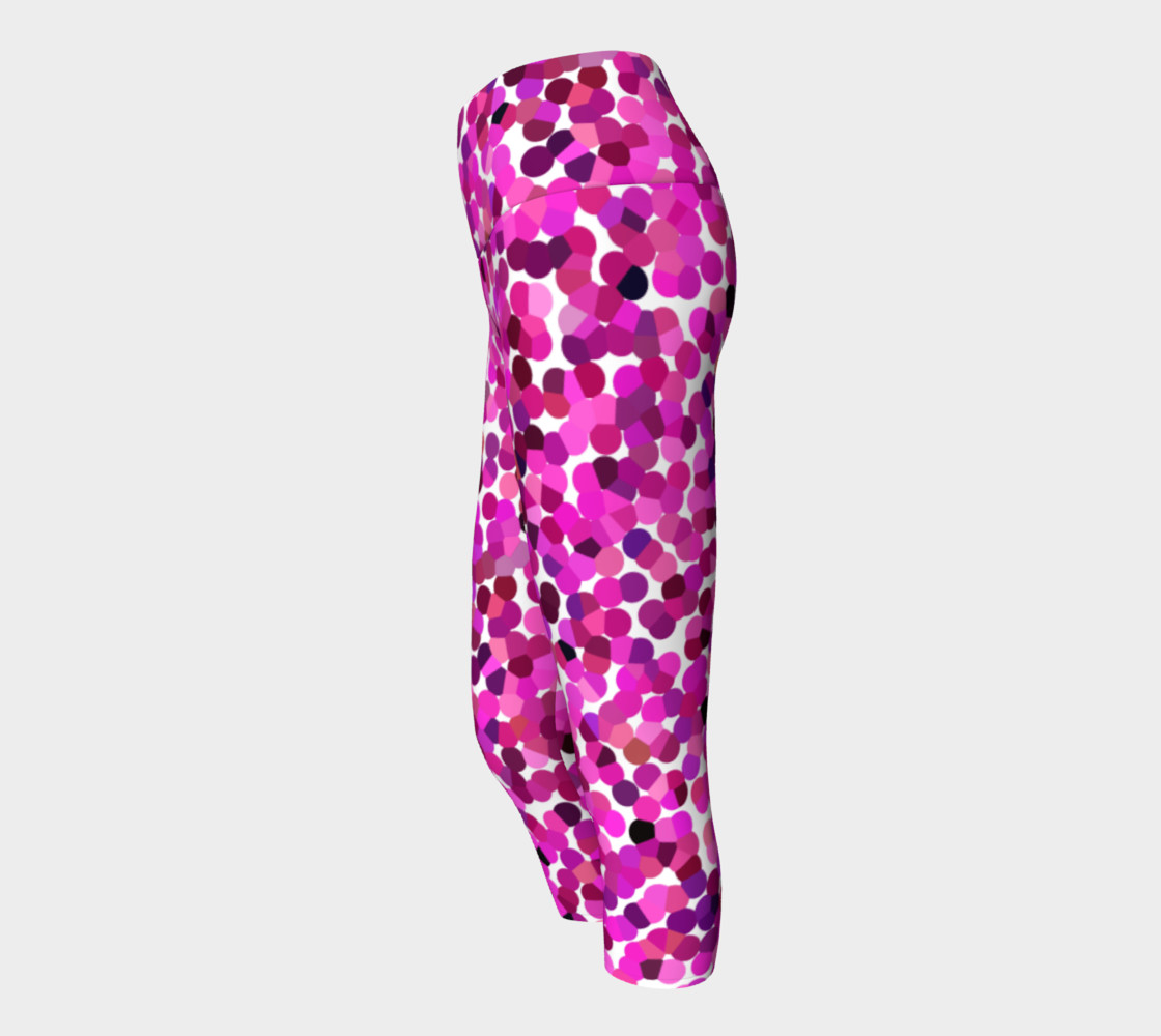 Pink Tone Haze Yoga Capris preview #2
