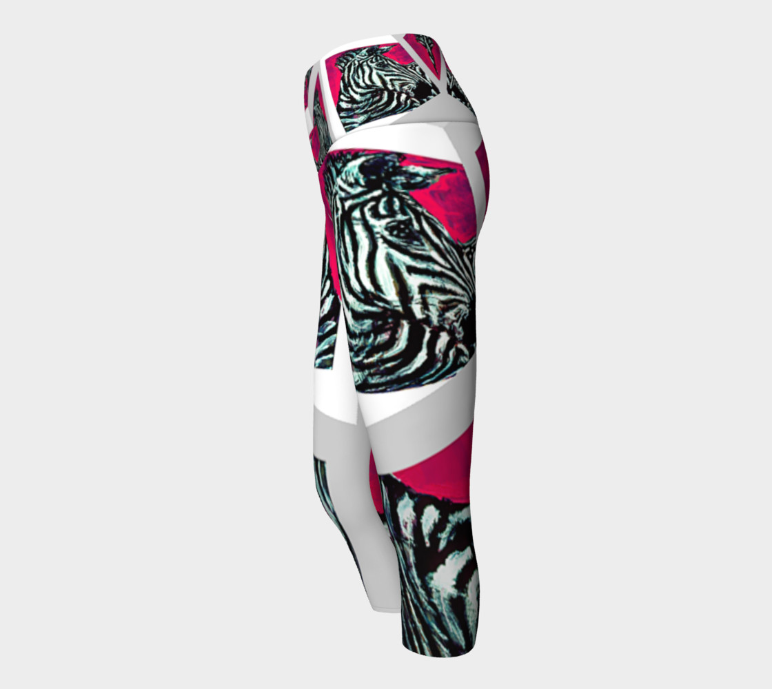 Abrica-Zebra / Devin Art Match Yoga Capris preview #2
