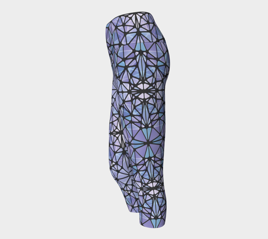 Purple and Blue Kaleidoscope Yoga Capris preview #2