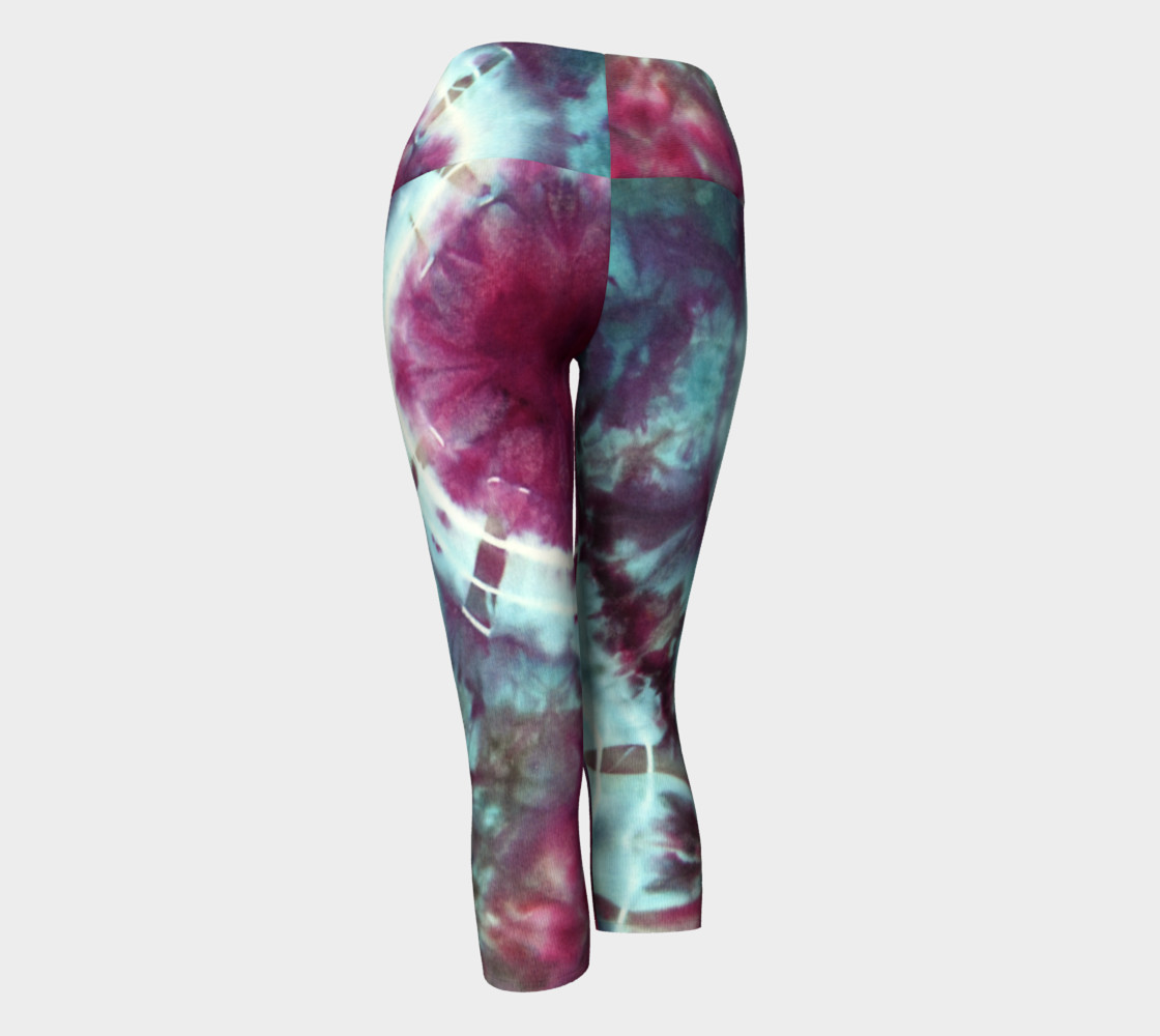Pink Circles Yoga Capri preview #3
