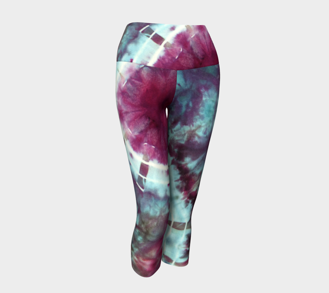 Pink Circles Yoga Capri preview #1