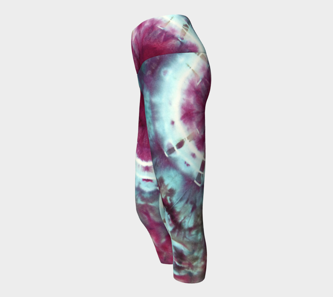 Pink Circles Yoga Capri preview #2