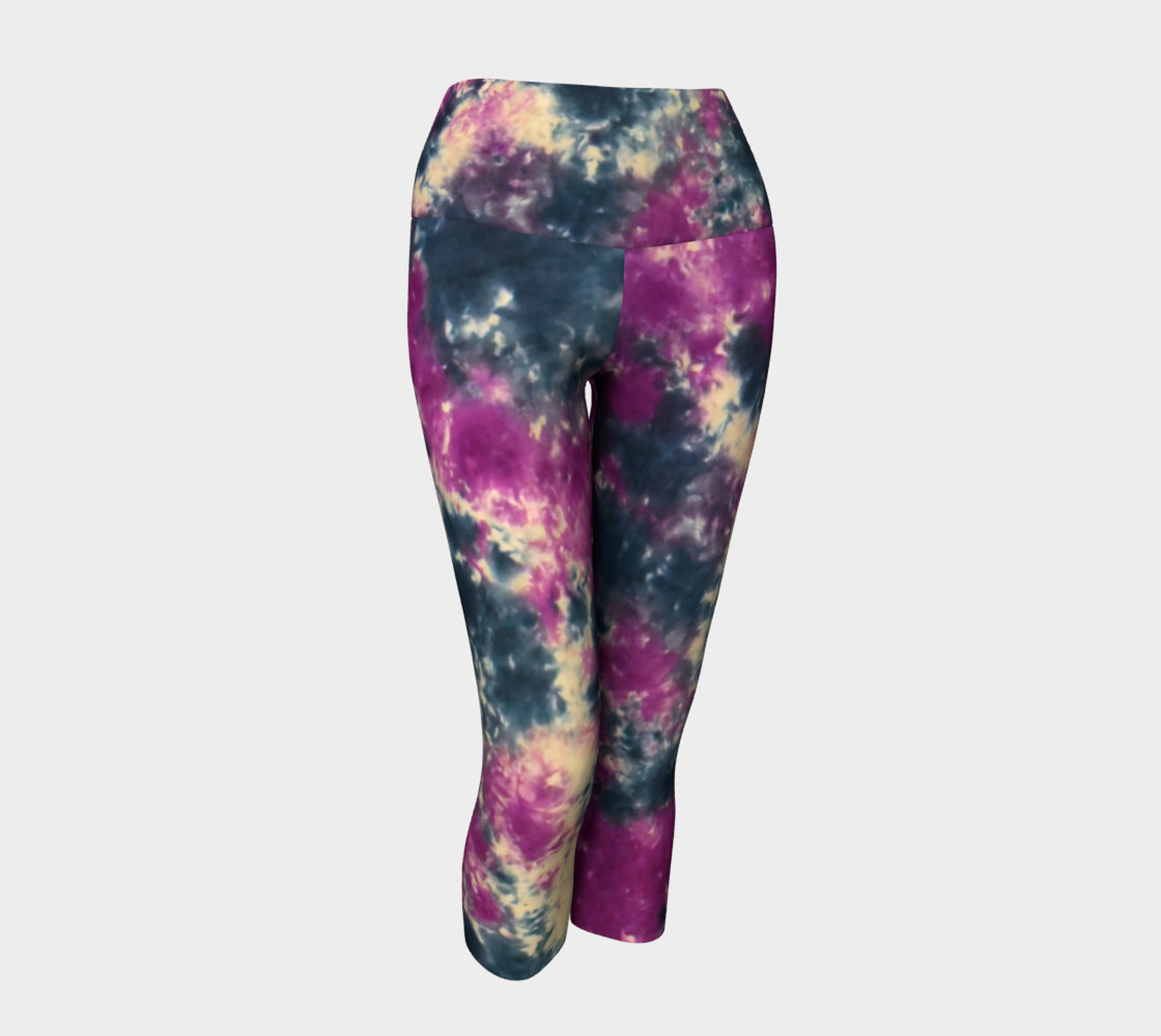 Blue Purple Scrunch Yoga Capri preview #1