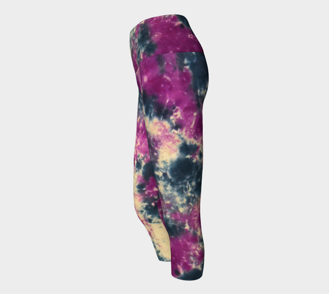 Blue Purple Scrunch Yoga Capri preview #2