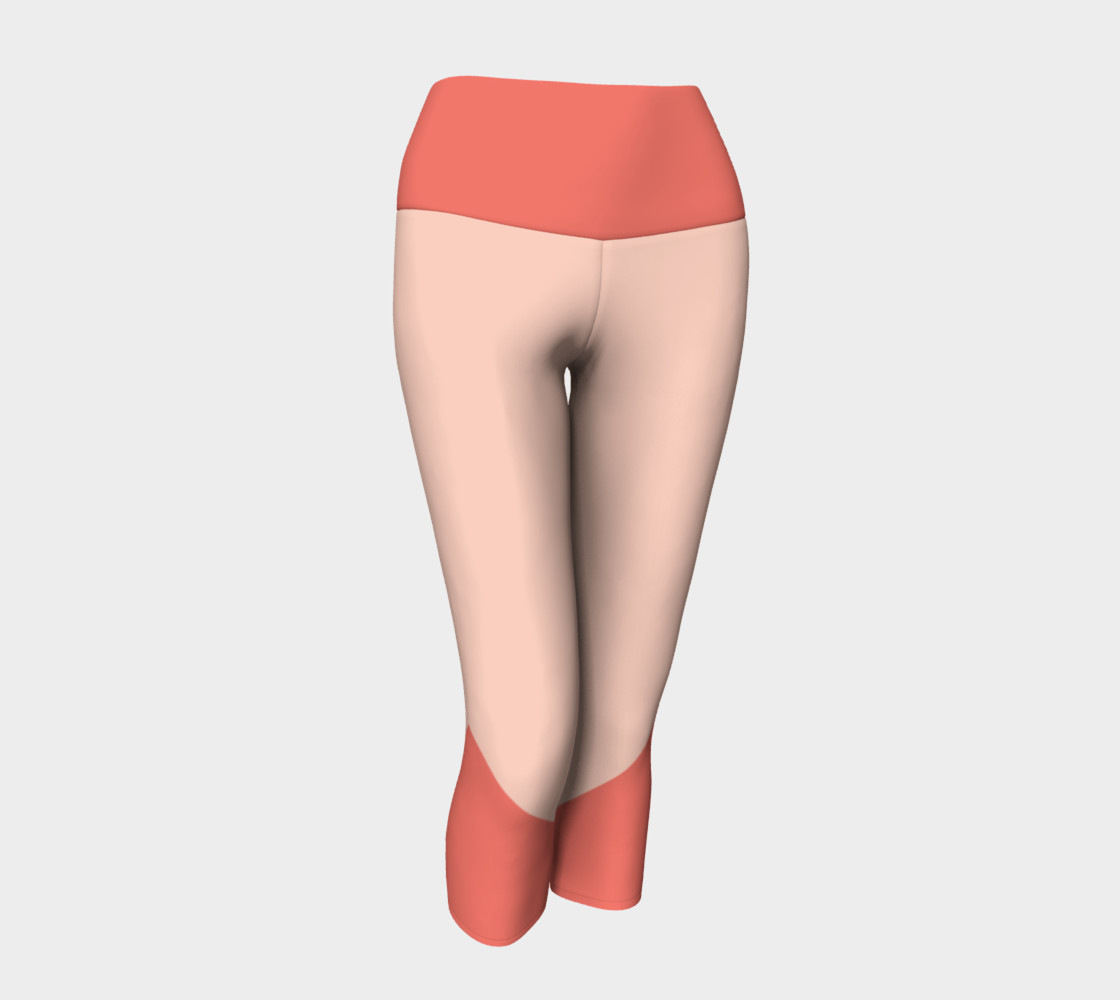 Wild Burro Peach Echo Banded Yoga Capris preview #1
