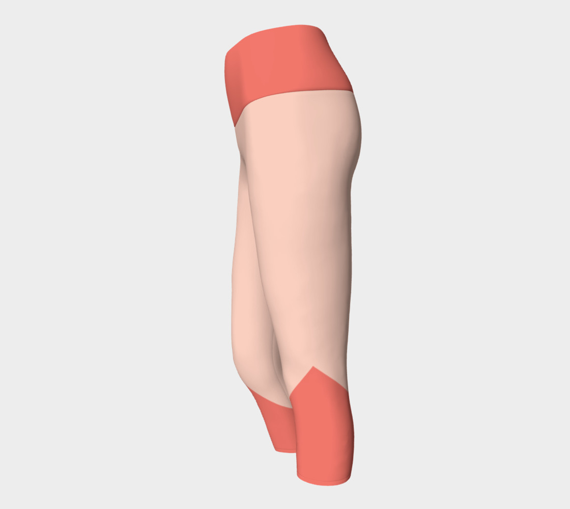 Wild Burro Peach Echo Banded Yoga Capris preview #2