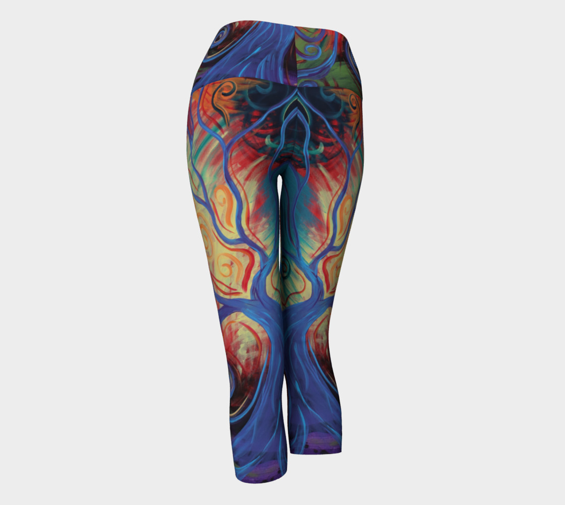 Tree of a Colourful Life Yoga Capris preview #3