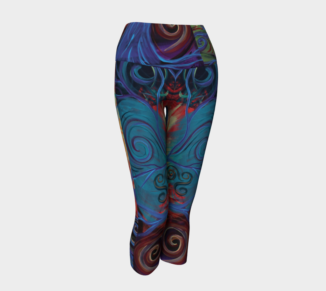 Tree of a Colourful Life Yoga Capris preview #1