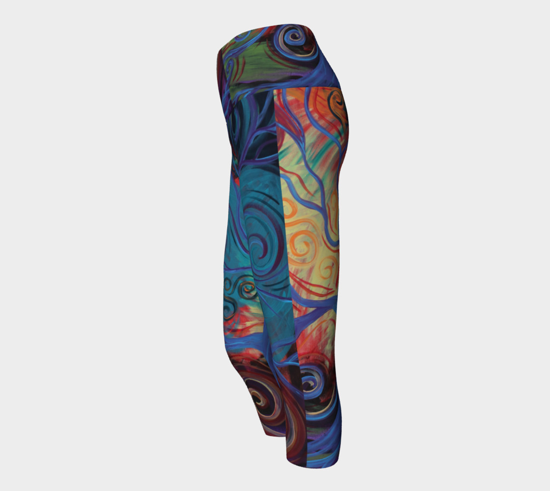 Tree of a Colourful Life Yoga Capris preview #2