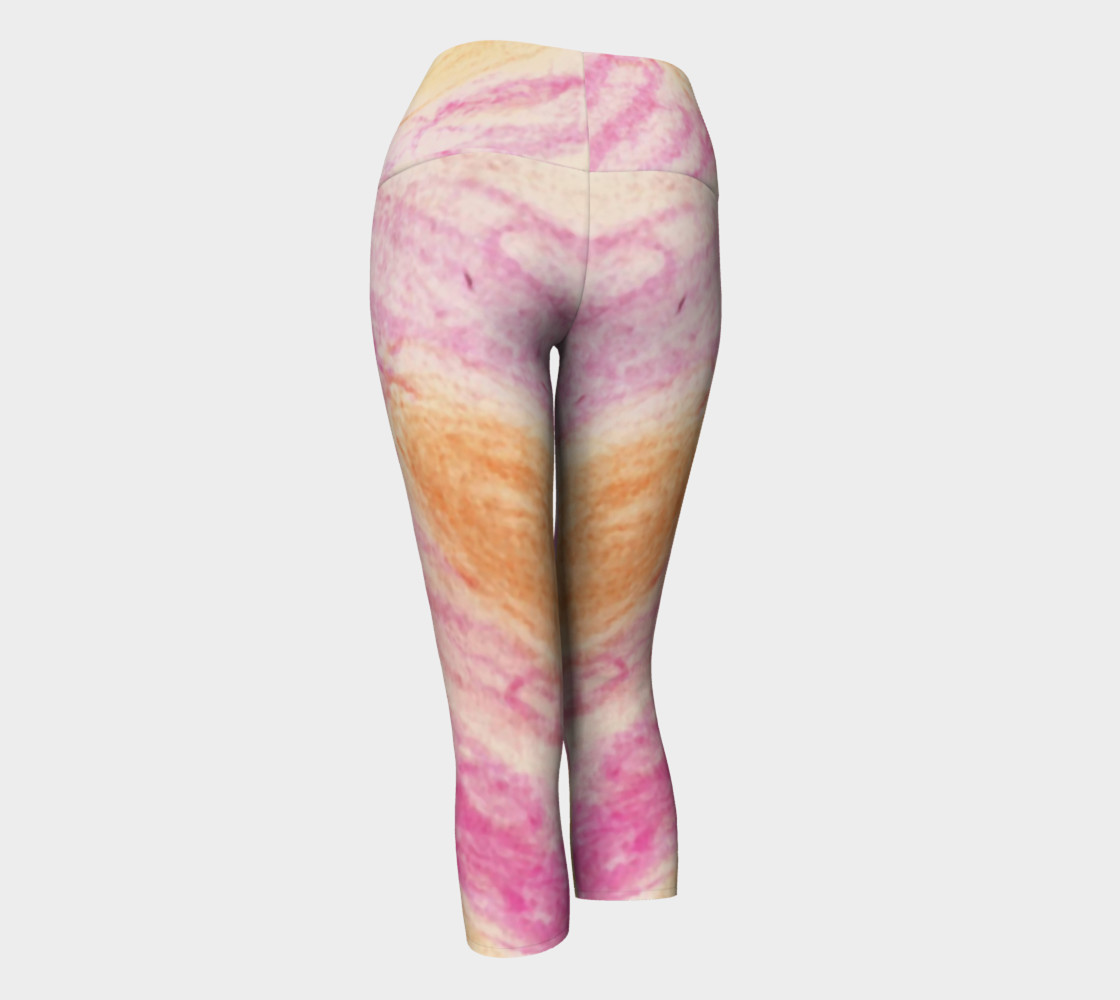Pink Flowerets Yoga Capris preview #3