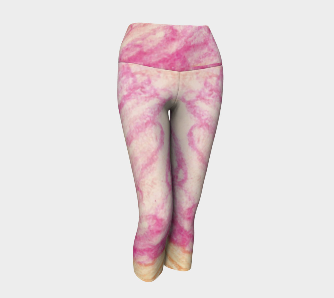 Pink Flowerets Yoga Capris preview #1
