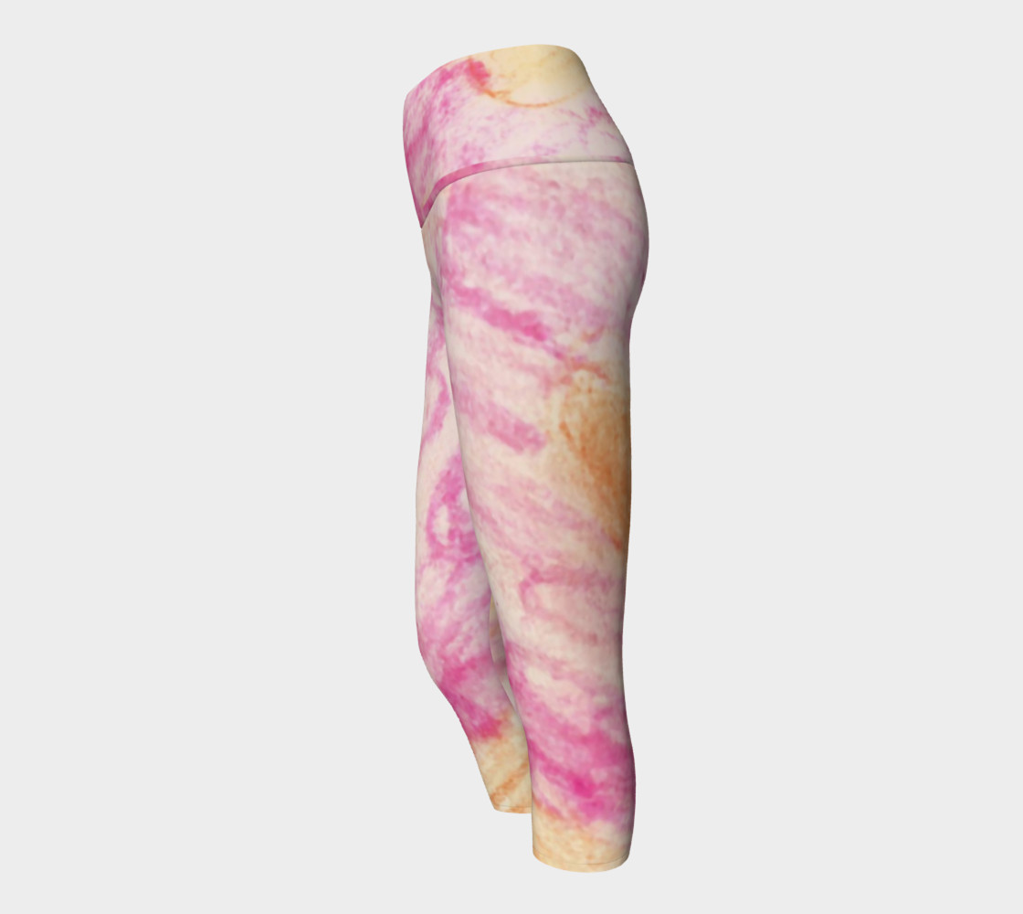 Pink Flowerets Yoga Capris preview #2