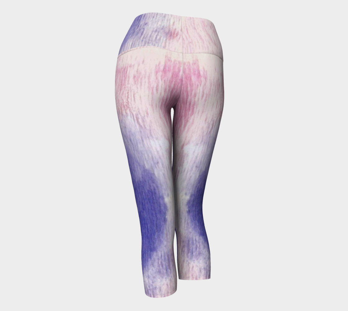 Pastel Floral Dream Yoga Capris preview #3