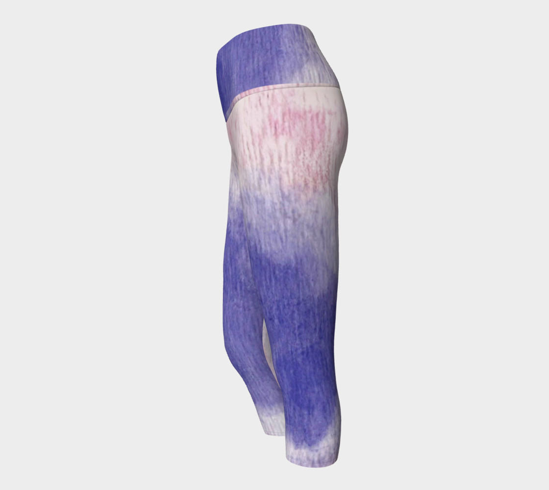 Pastel Floral Dream Yoga Capris preview #2