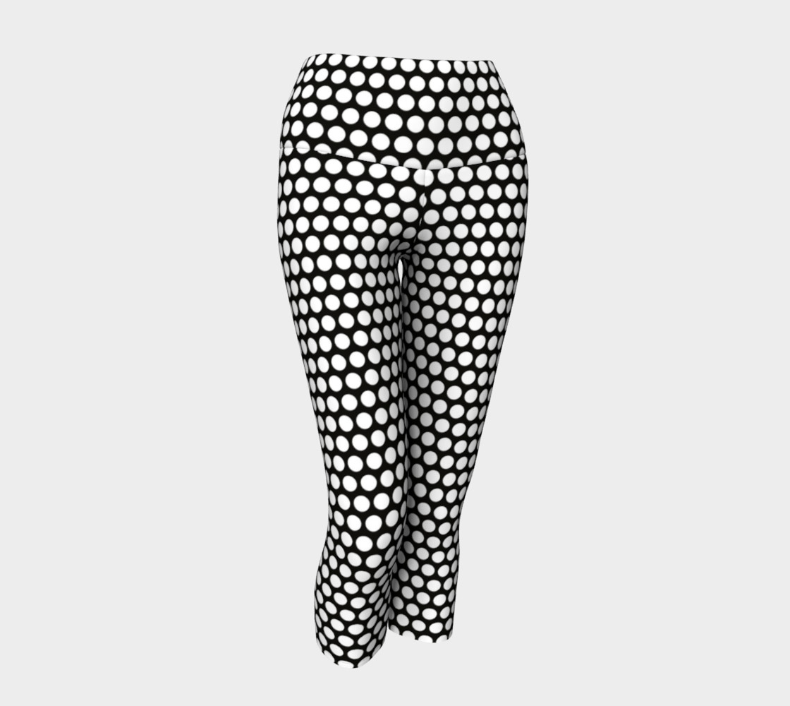 White Polkadots yoga capris preview #1