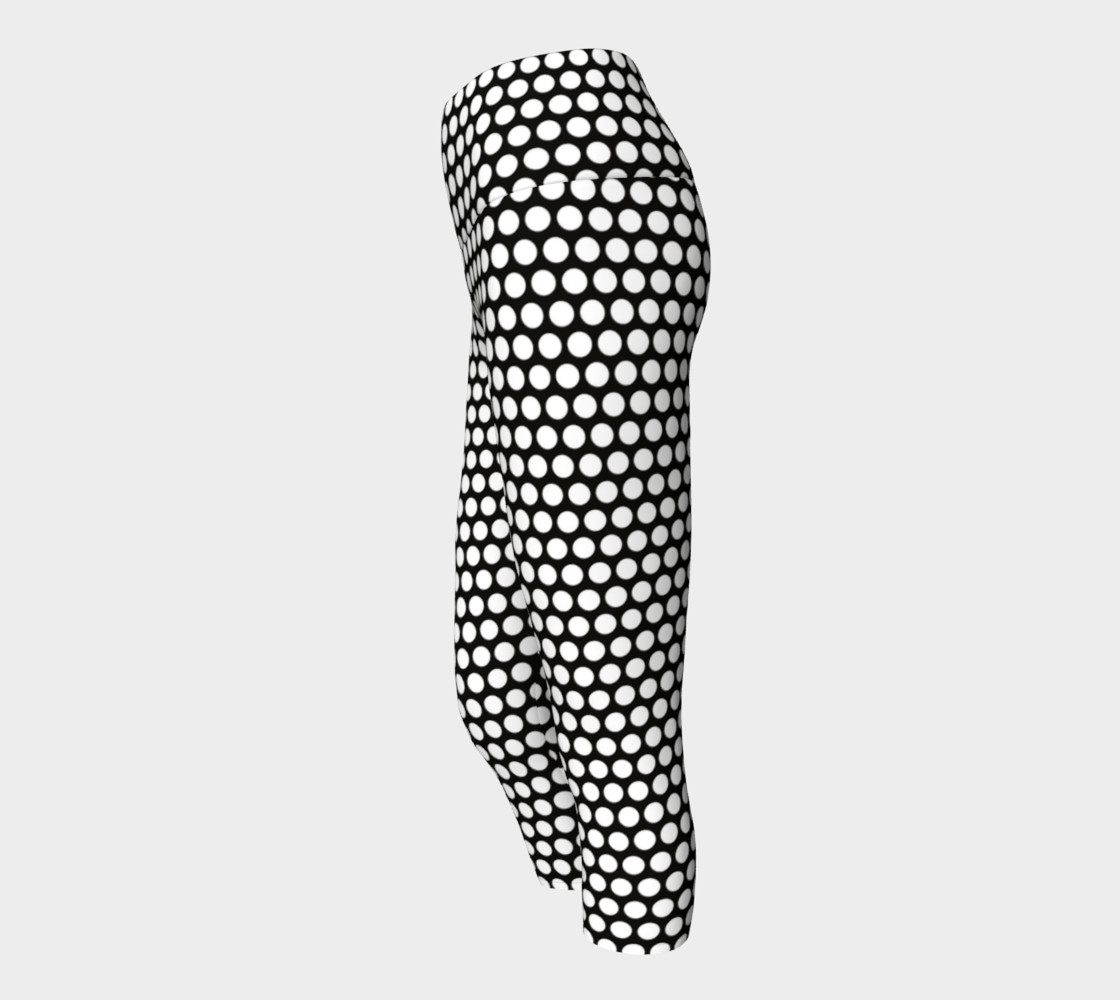 White Polkadots yoga capris preview #2