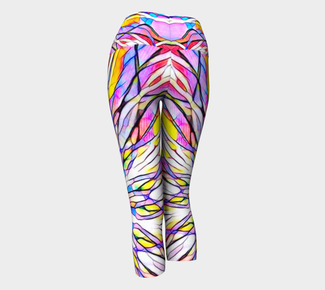 Stained glass yoga capris preview #3