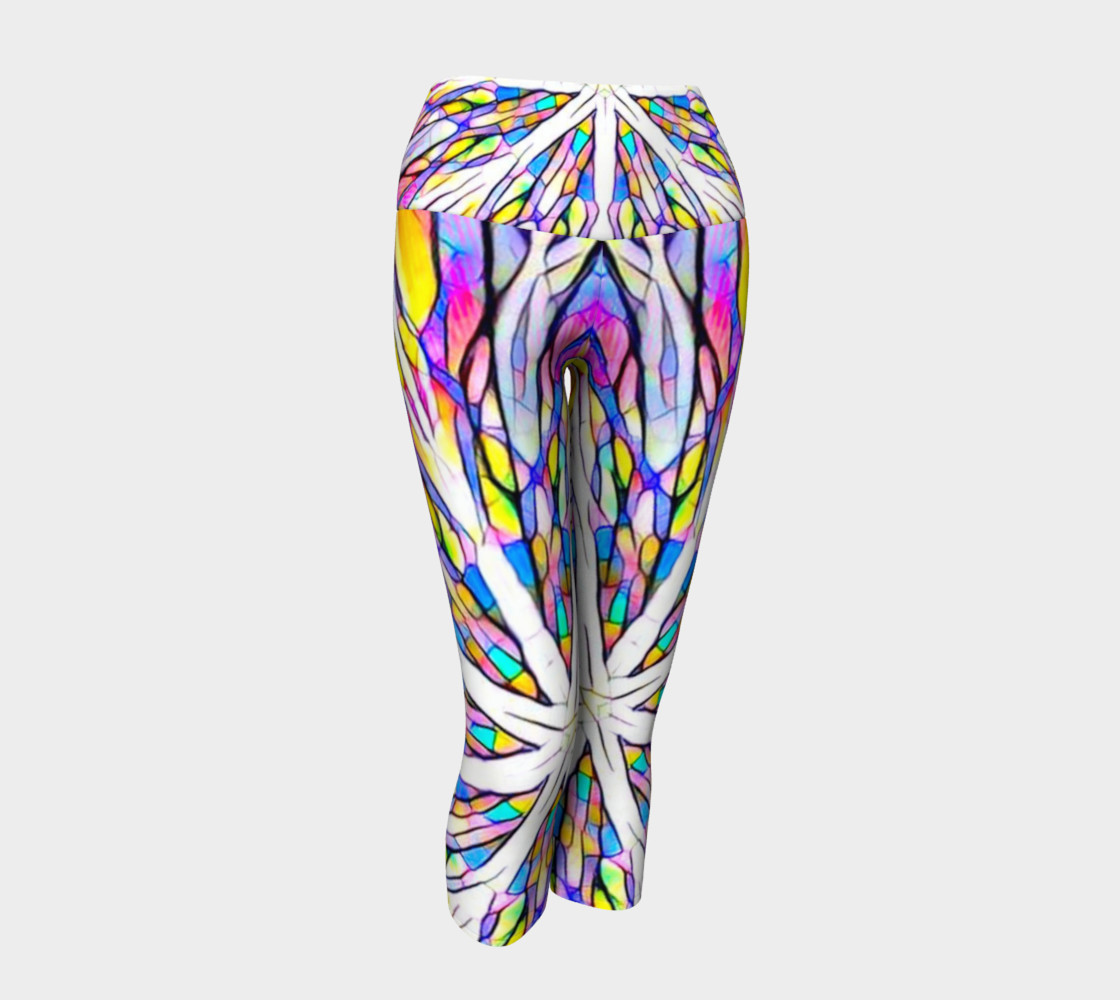 Stained glass yoga capris preview #1