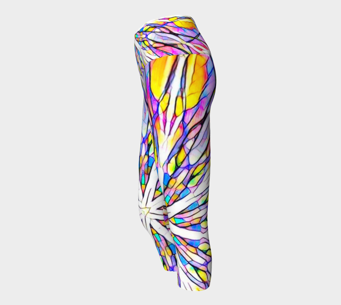 Stained glass yoga capris preview #2