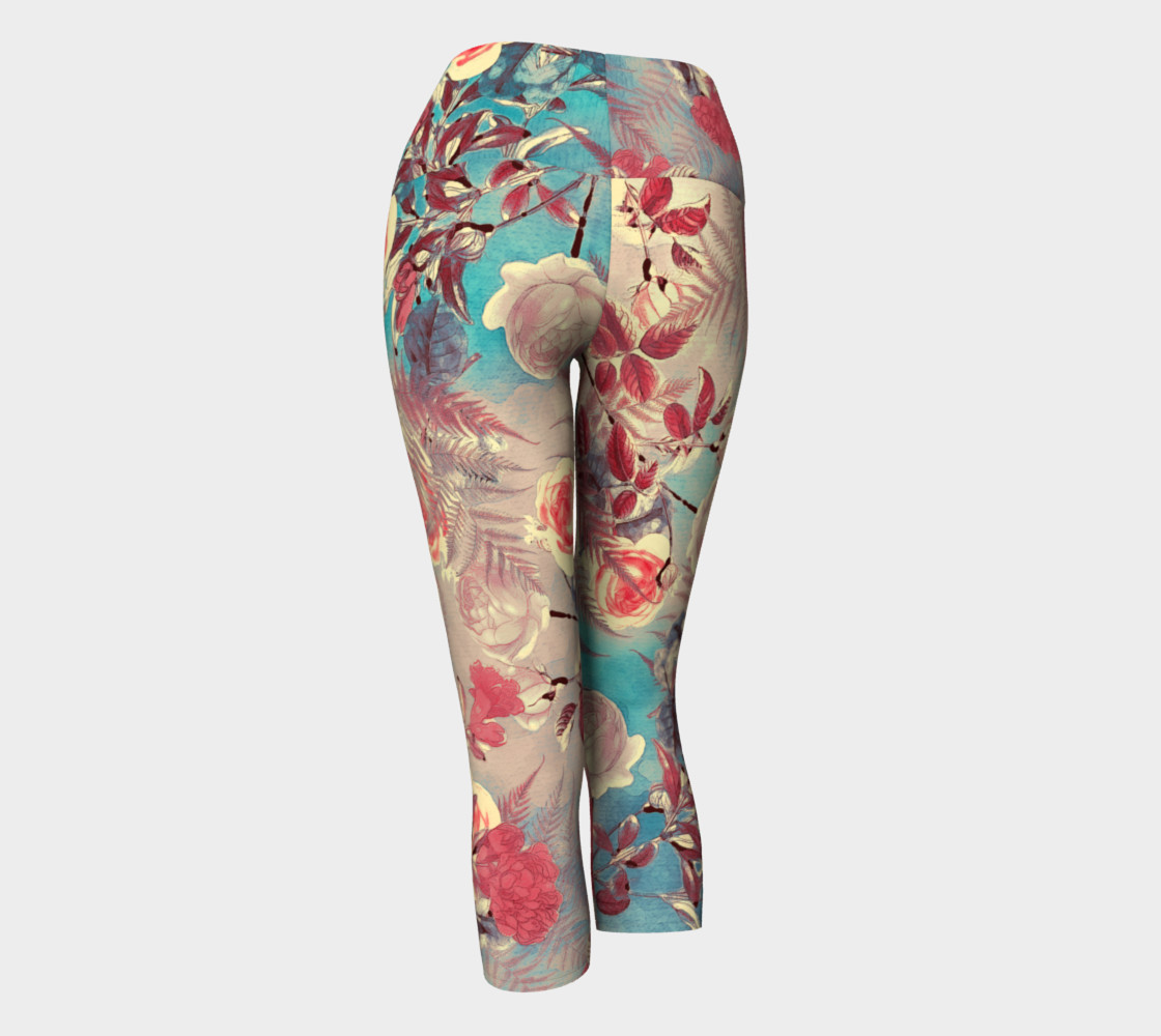 yoga capris light flowers preview #3