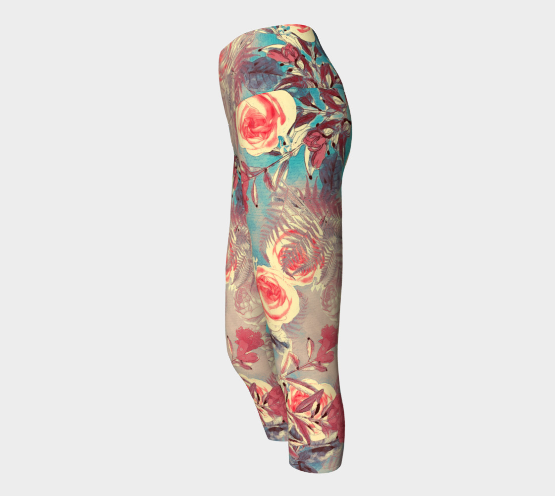 yoga capris light flowers preview #2