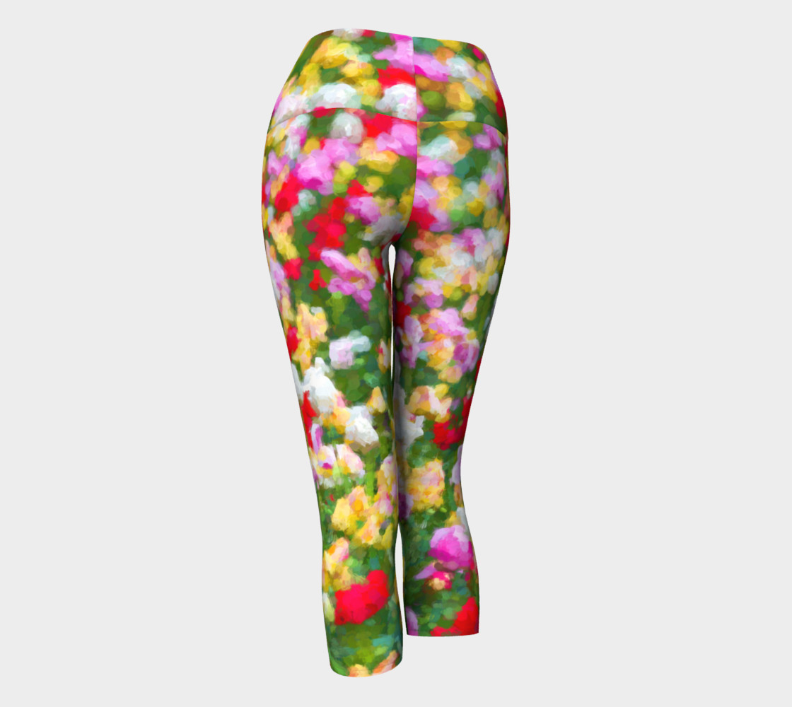 Painted Tulips Yoga Capris preview #3