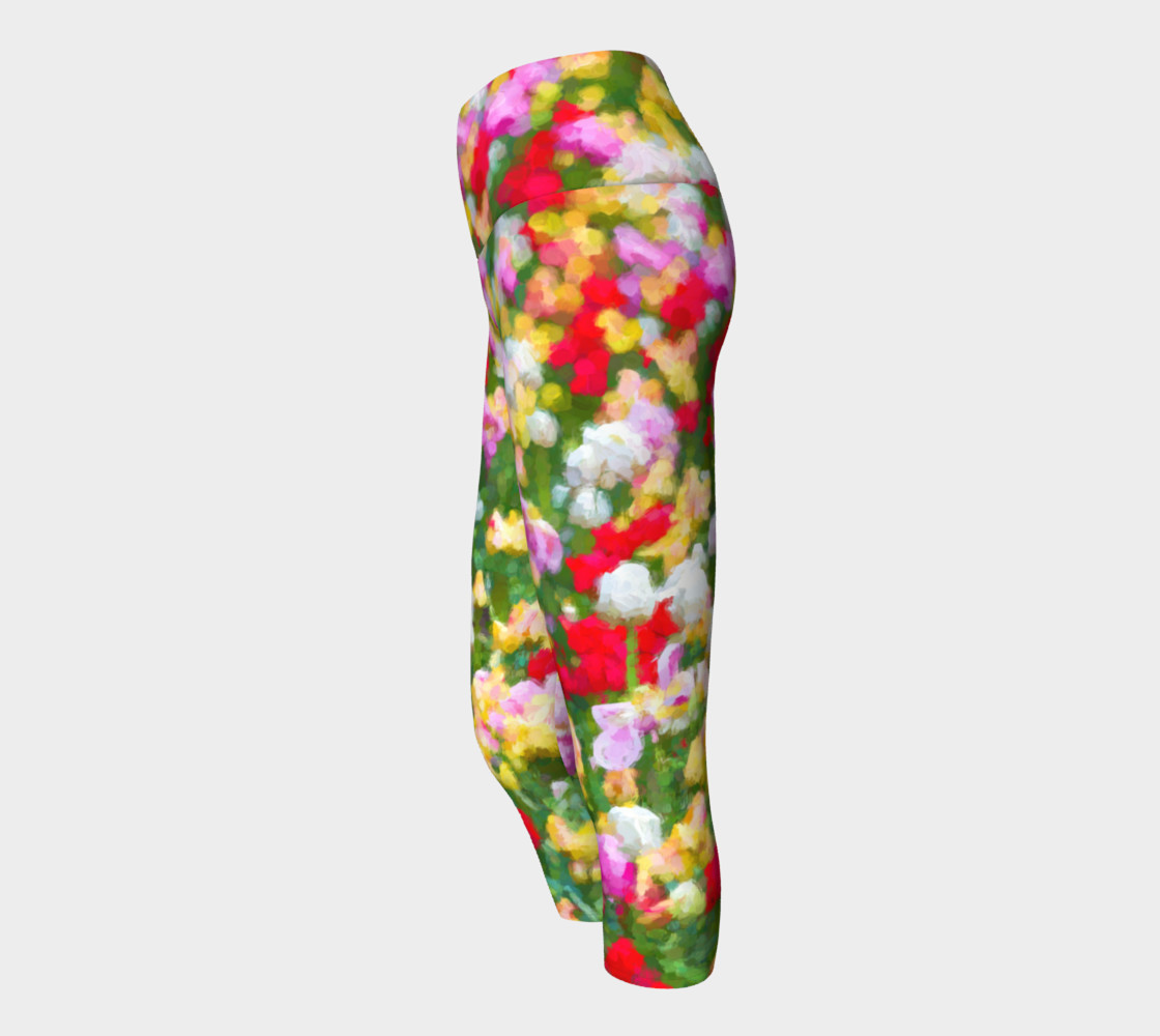 Painted Tulips Yoga Capris preview #2